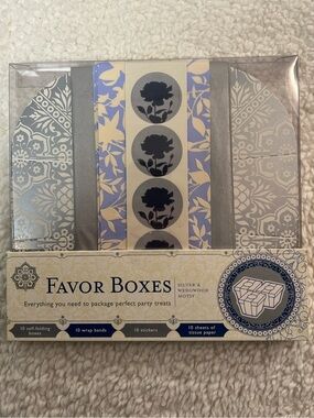 Potter "Silver & Wedgewood" Favor Asst'd Gift Boxes
